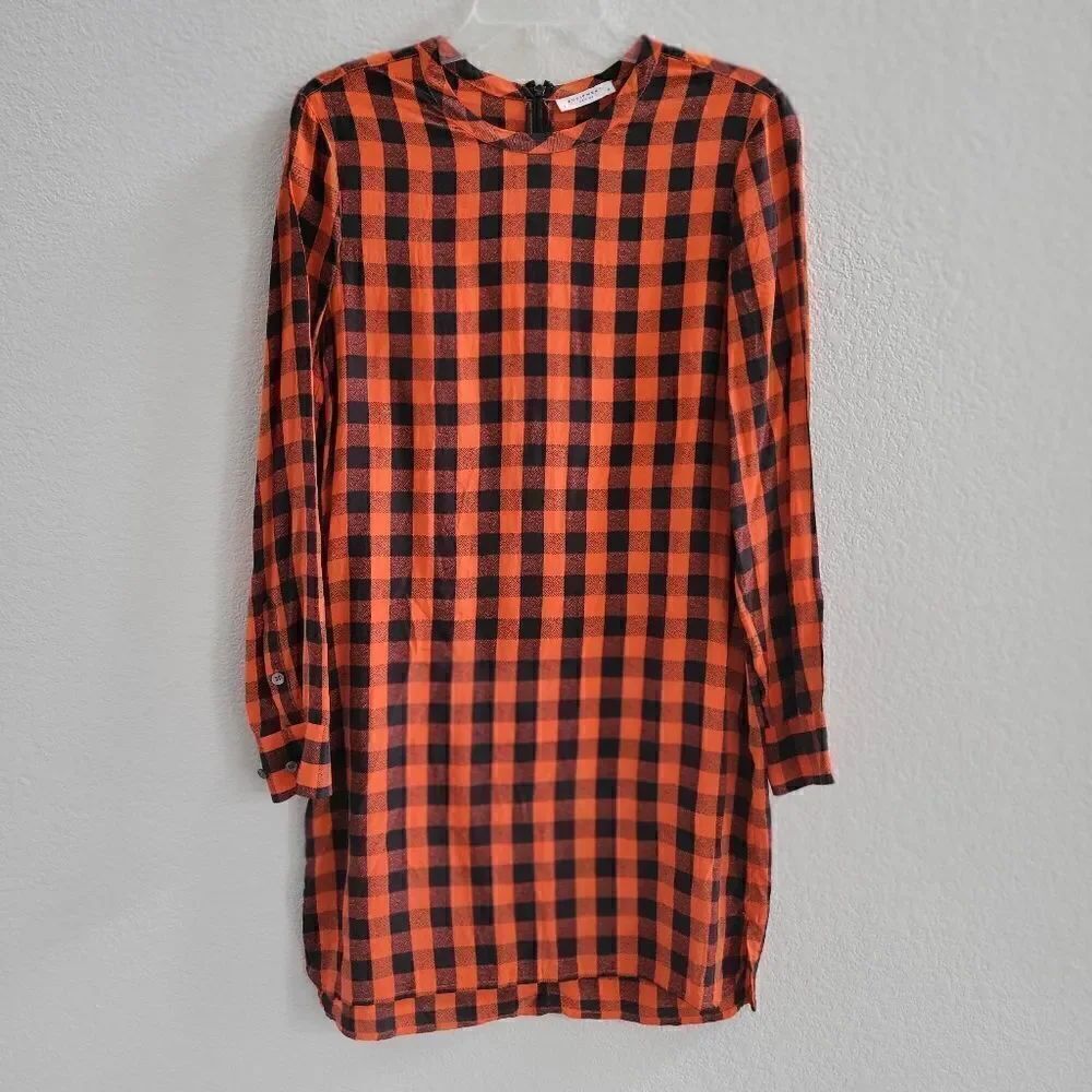 Equipment check silk dress size S